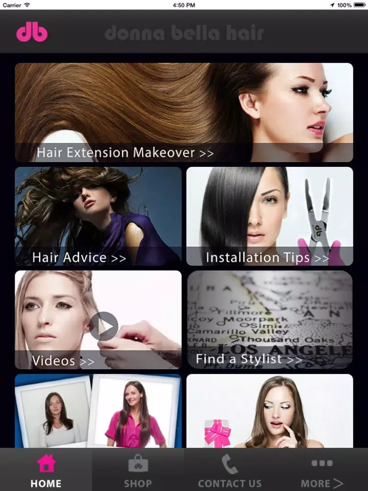 Donna Bella Hair Extension Pro iPad  स्क्रीनशॉट