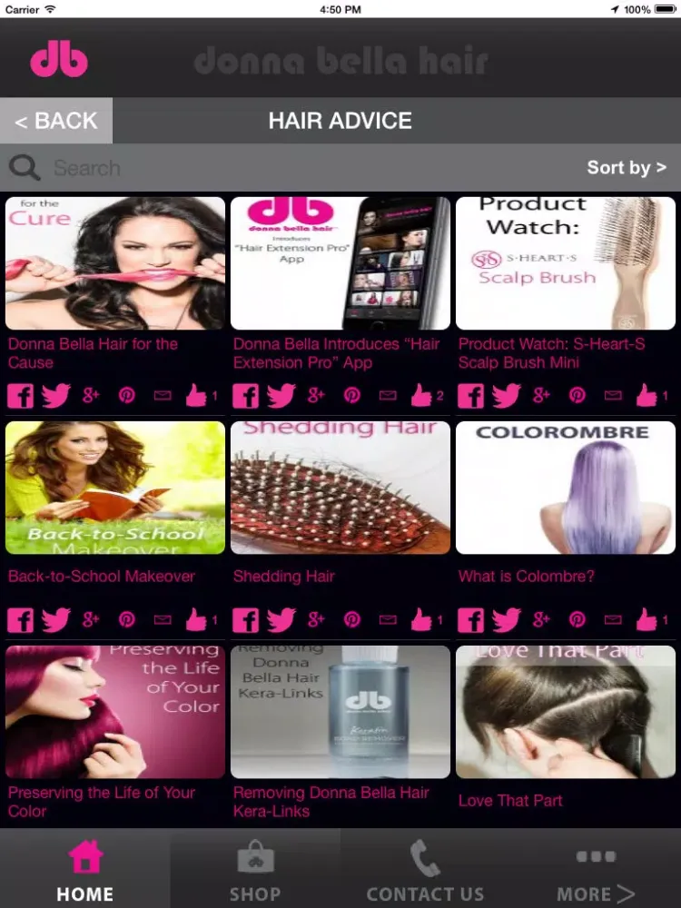 Donna Bella Hair Extension Pro iPad  स्क्रीनशॉट