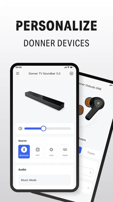 Ảnh chụp màn hình của Donner Connect
