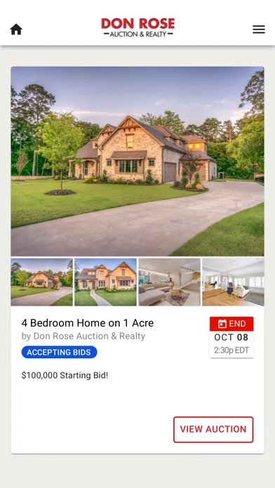 Captures d'écran de Don Rose Auction & Realty