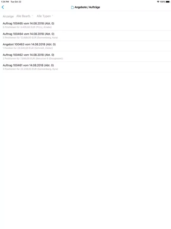 Capturas de pantalla de business express - be mobile iPad 