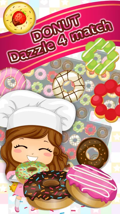 Tangkapan layar Donut Cookie - Crush Dazzle Puzzle 4 match