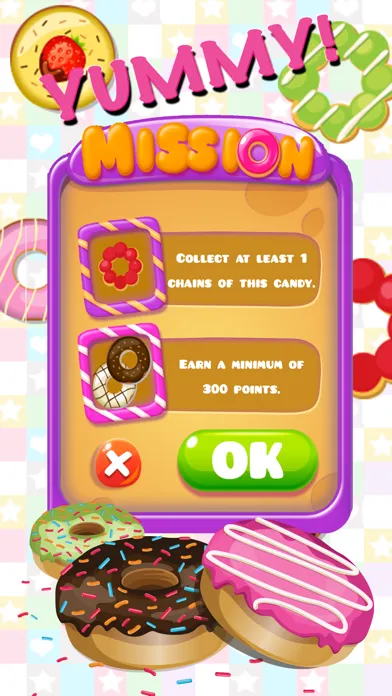 Tangkapan layar Donut Cookie - Crush Dazzle Puzzle 4 match
