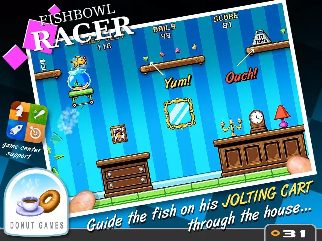 Capturas de tela do Fishbowl Racer