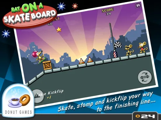 ภาพหน้าจอของ Rat On A Skateboard iPad 