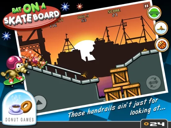 ภาพหน้าจอของ Rat On A Skateboard iPad 