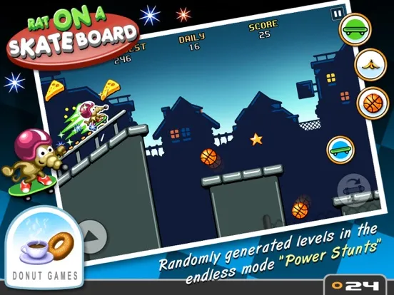 ภาพหน้าจอของ Rat On A Skateboard iPad 