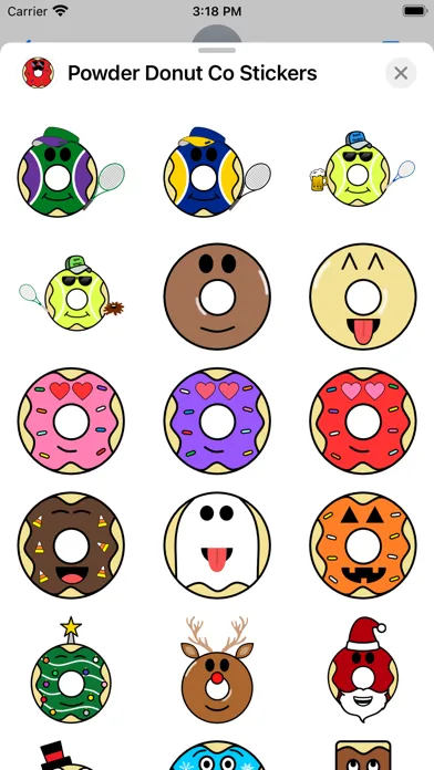 Powder Donut Co Stickers スクリーンショット