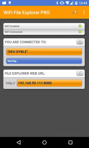 WiFi File Explorer 스크린샷