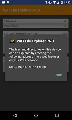 WiFi File Explorer 스크린샷