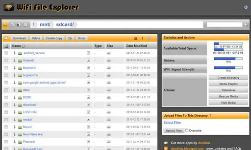 WiFi File Explorer 스크린샷