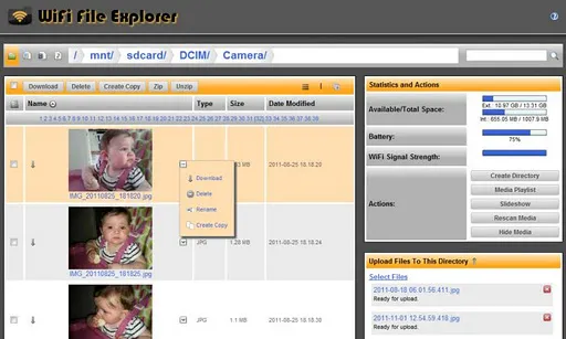 WiFi File Explorer 스크린샷