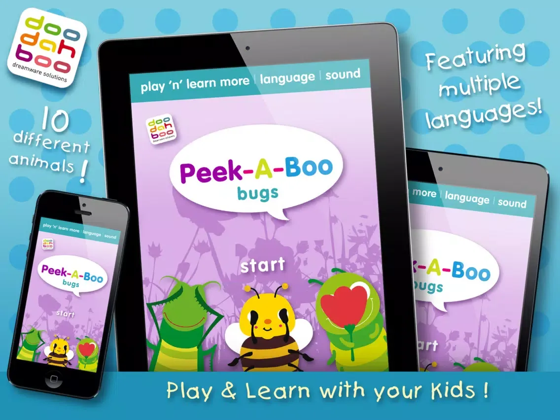 Capturas de tela do Peek-A-Boo Bugs – Play ‘N’ Learn iPad 