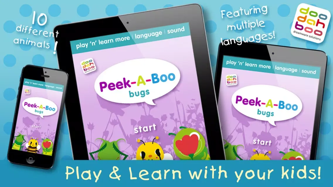 Capturas de tela do Peek-A-Boo Bugs – Play ‘N’ Learn