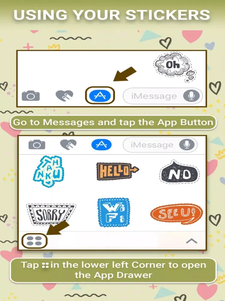 تصاویر Animated Doodle Speech sticker iPad 