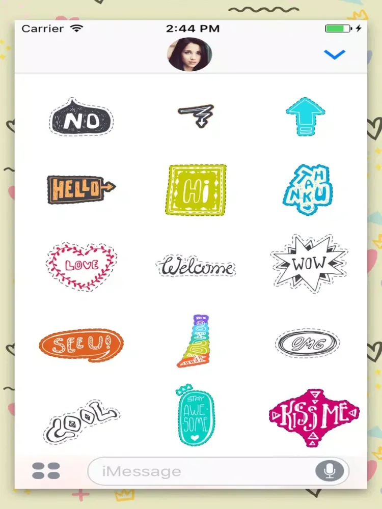 تصاویر Animated Doodle Speech sticker iPad 