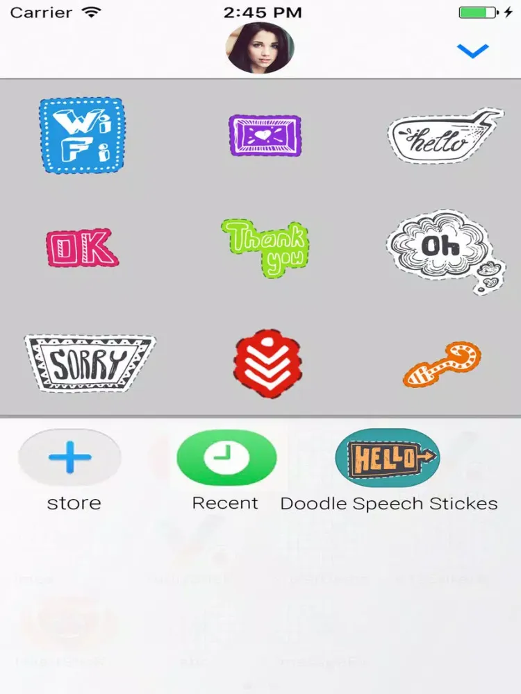 تصاویر Animated Doodle Speech sticker iPad 