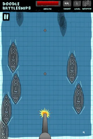 Doodle Battleships Free - Fun Shooting Warship Adventure Battleship Game स्क्रीनशॉट