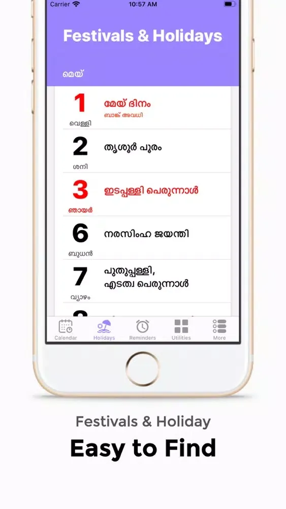 Malayalam Calendar M20 स्क्रीनशॉट