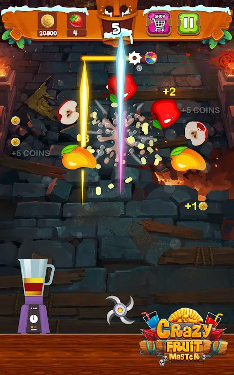 ภาพหน้าจอของ Crazy Juice Fruit Master: Fruit Slasher Ninja Games