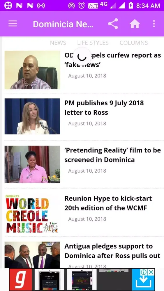 Dominica Daily Newspapers スクリーンショット