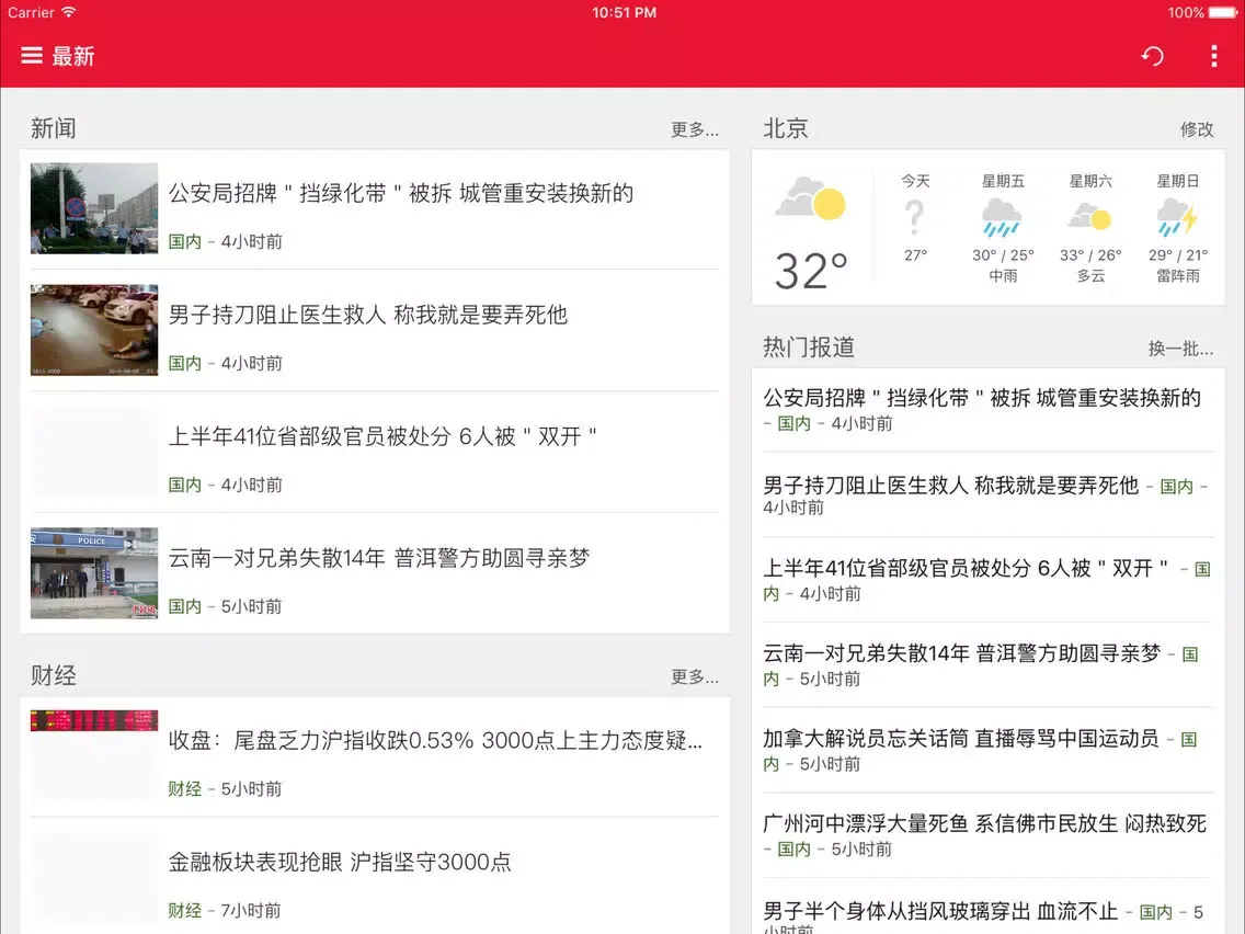 焦点新闻-最热门头条新闻天天快报新闻话题客户端 iPad 应用截图