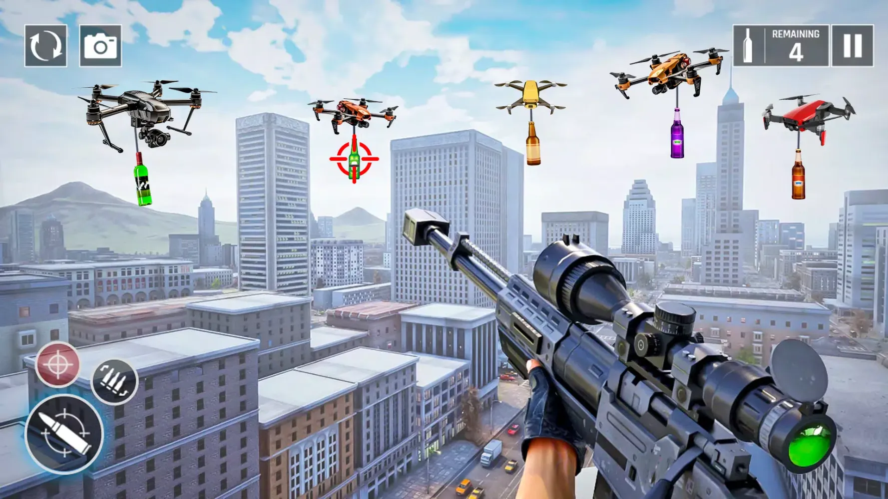 Offline Bottle Shooting Games Screenshots