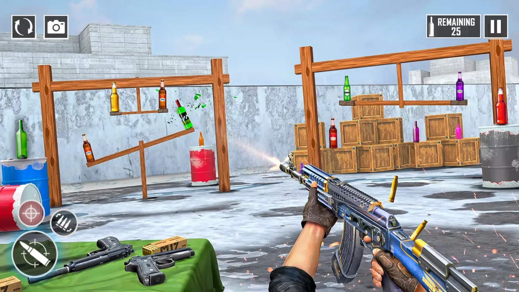 Offline Bottle Shooting Games Screenshots