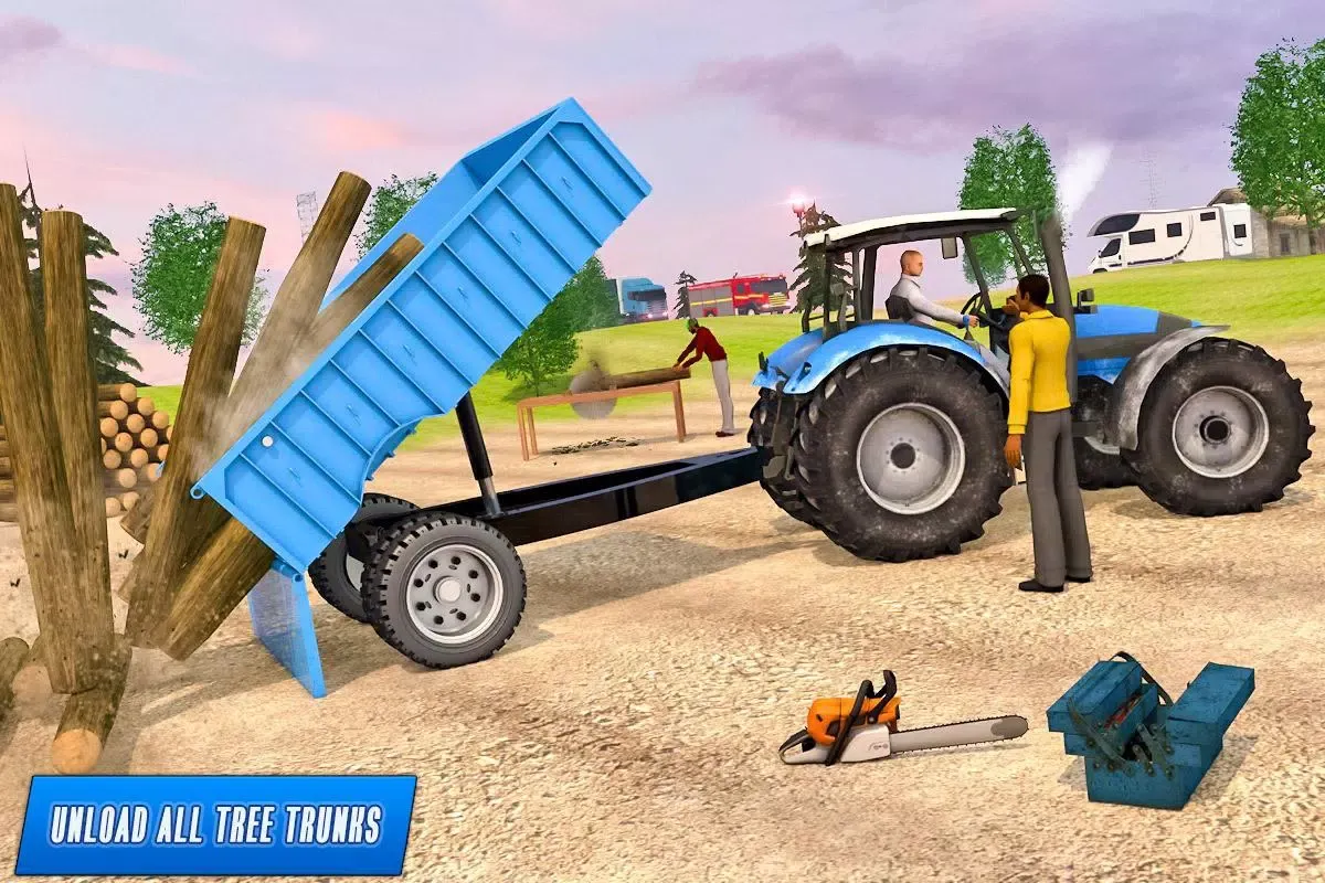 Tangkapan skrin Tractor trolley :Tractor Games