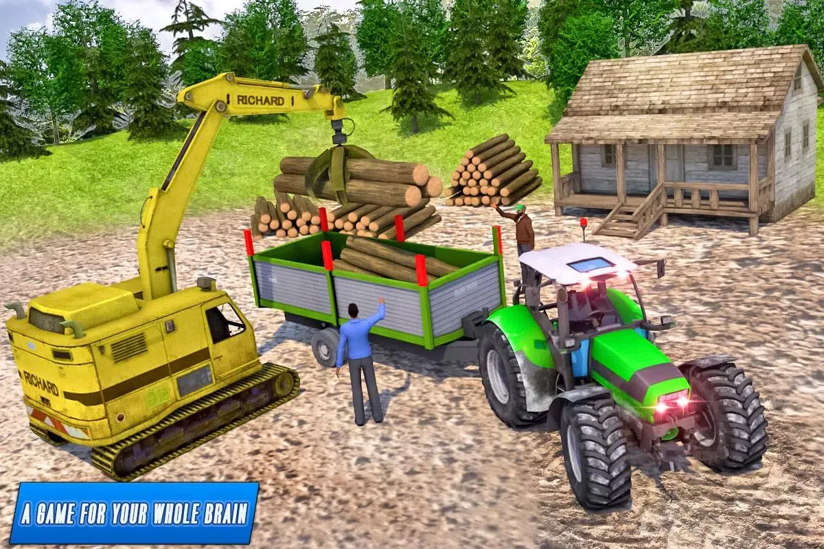Tangkapan skrin Tractor trolley :Tractor Games