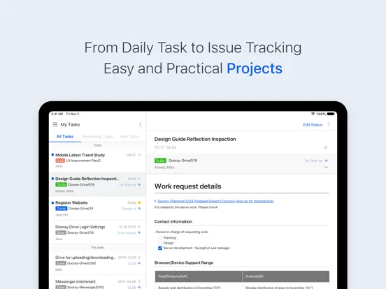 تصاویر Dooray! for Intune iPad 
