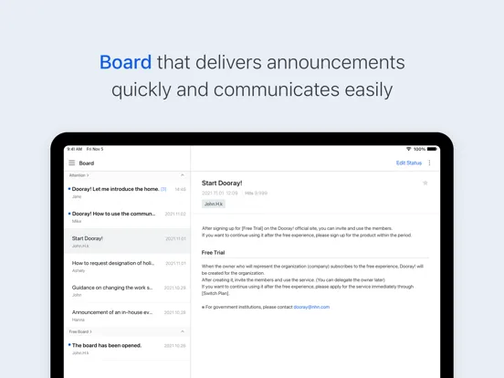 تصاویر Dooray! for Intune iPad 