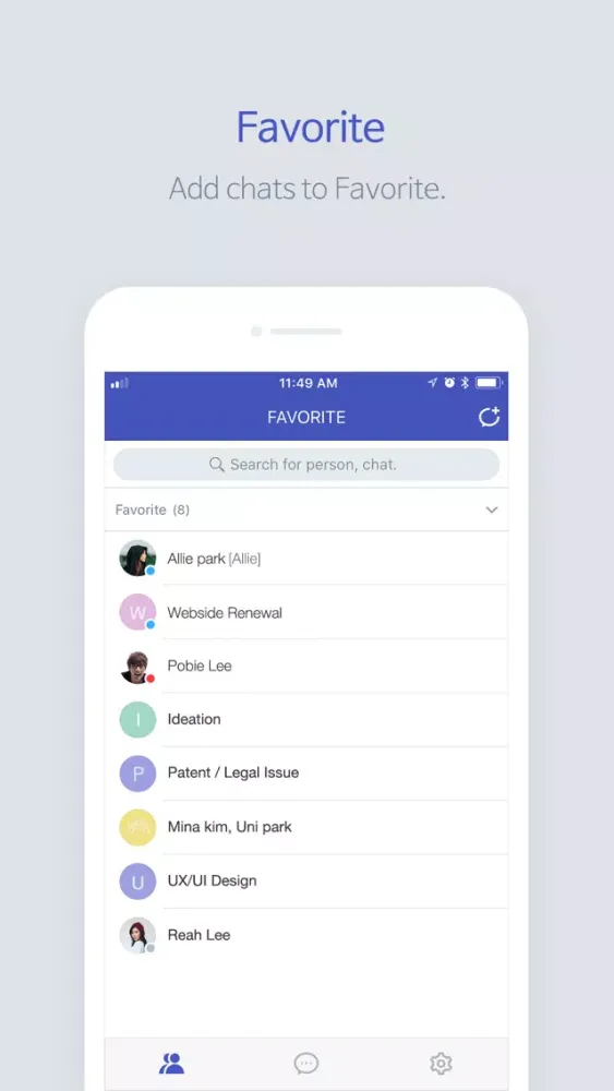 Tangkapan layar Dooray! Messenger