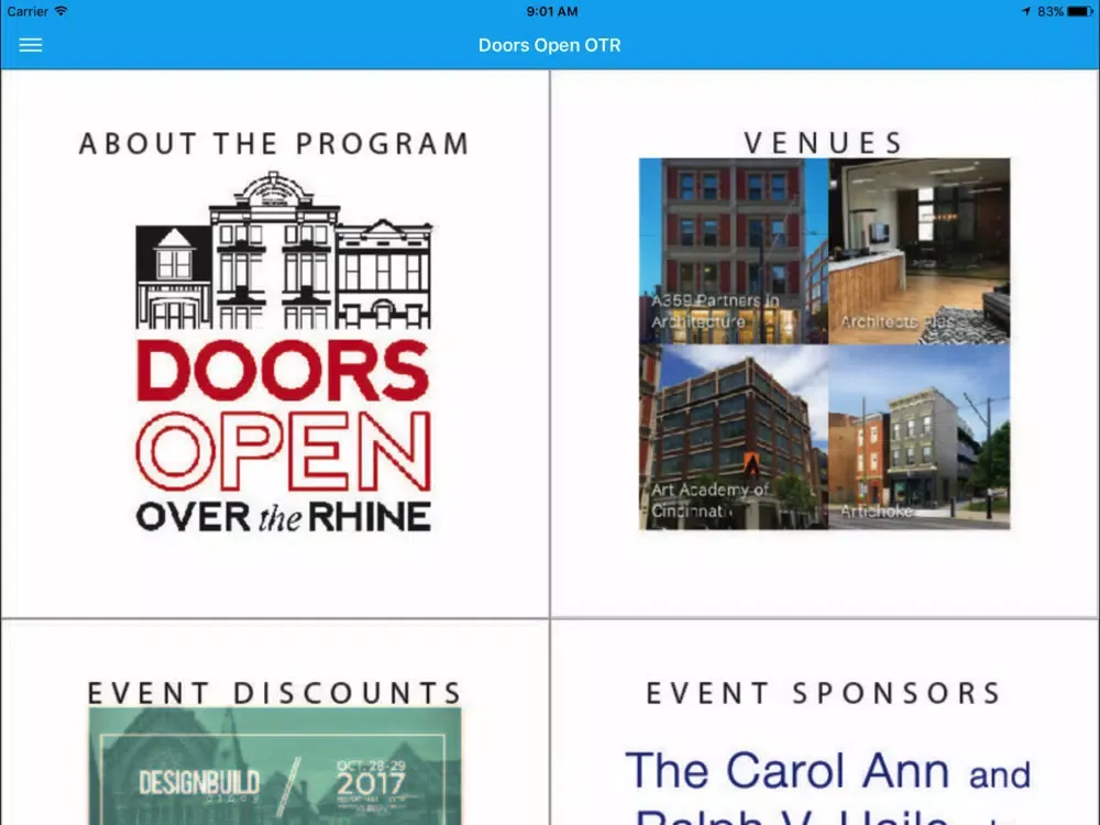 Capturas de tela do Doors Open Cincy iPad 