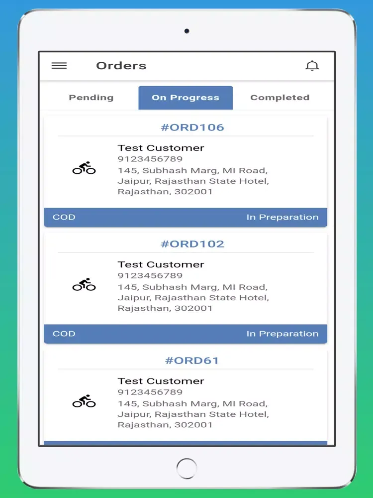 Doorstep Deliveries - ORA iPad  Screenshots