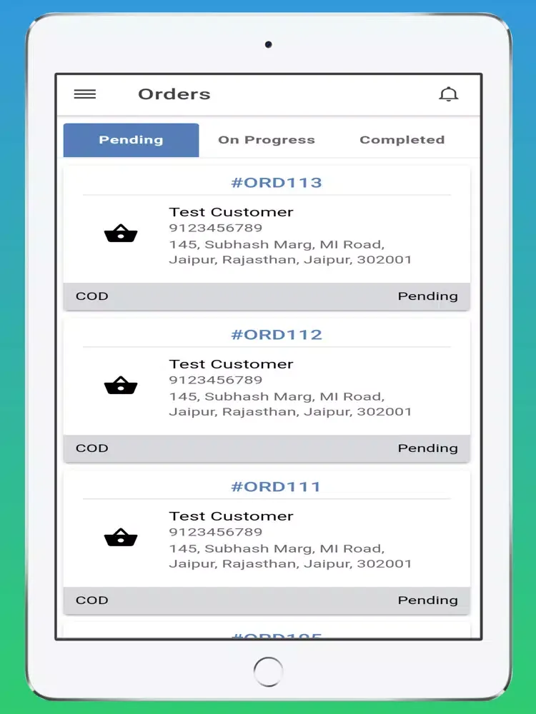 Doorstep Deliveries - ORA iPad  Screenshots