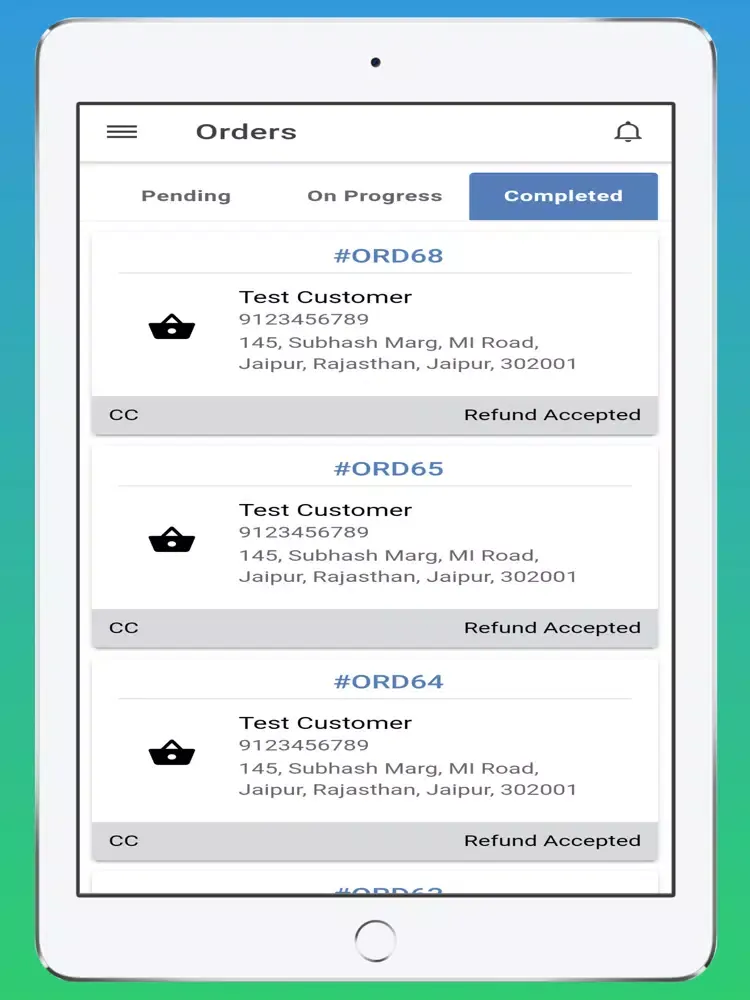 Doorstep Deliveries - ORA iPad  Screenshots