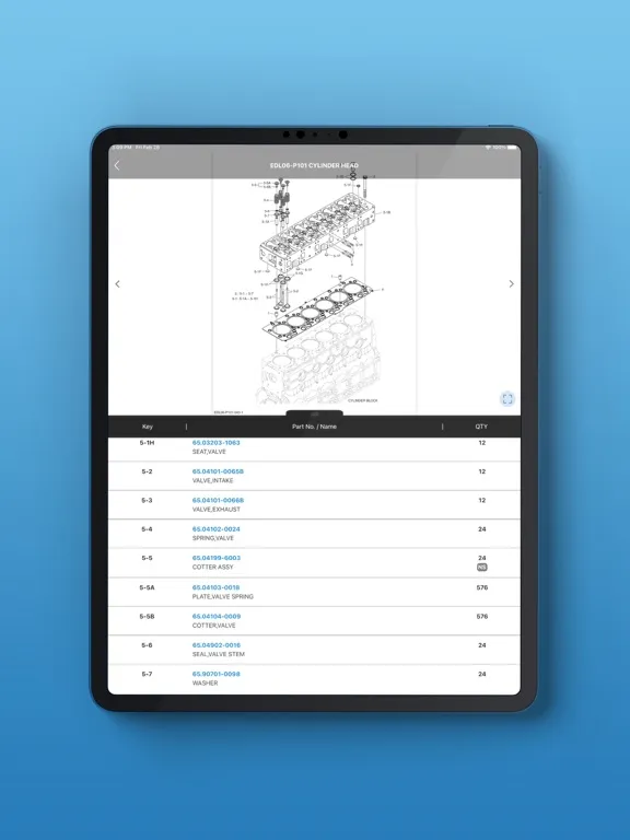 Captures d'écran de HDI Engine Parts Catalog iPad 