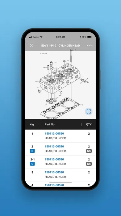 Captures d'écran de HDI Engine Parts Catalog