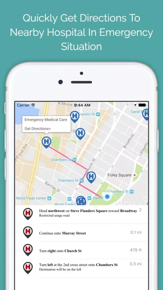 Emergency Hospital Locator Ekran Görüntüleri