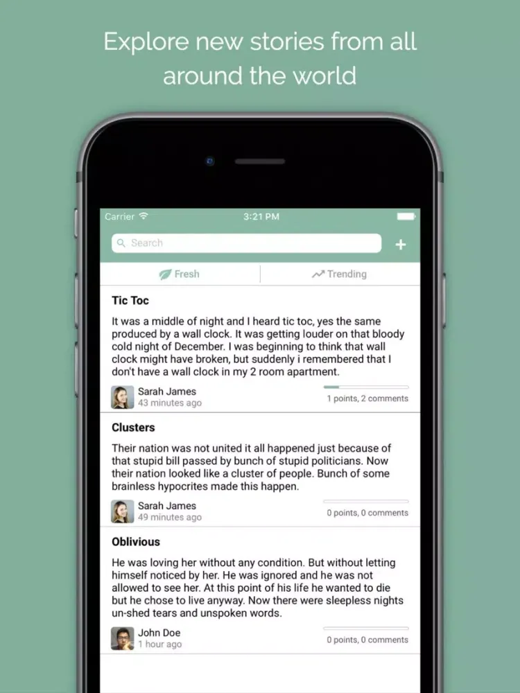 Storyteller - Let the world complete your stories iPad  Screenshots