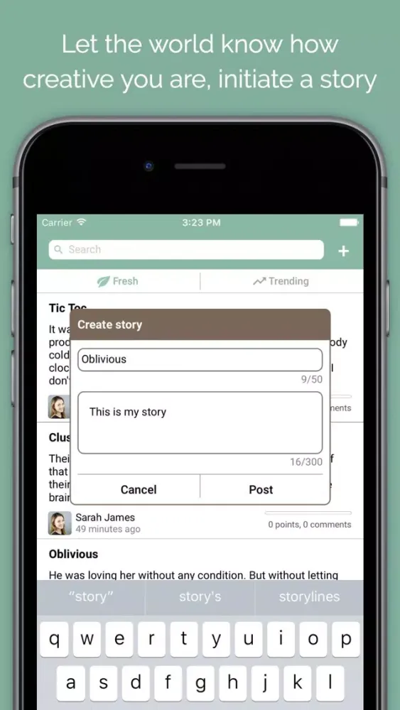 Storyteller - Let the world complete your stories Screenshots