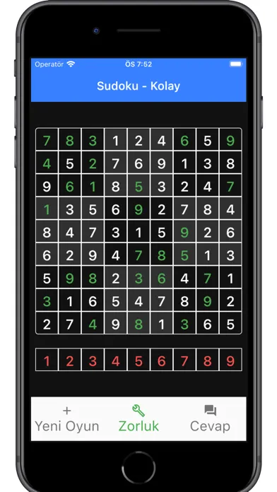 Turkce Sudoku スクリーンショット