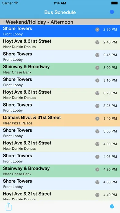 Shore Towers Bus Schedule স্ক্রিনশট