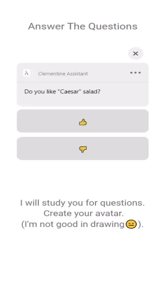 Tangkapan skrin Clementine Assistant