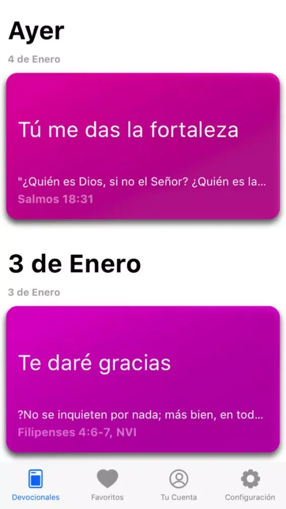 Screenshot di Devocionales Mujer