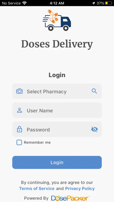 Ảnh chụp màn hình của Doses Delivery