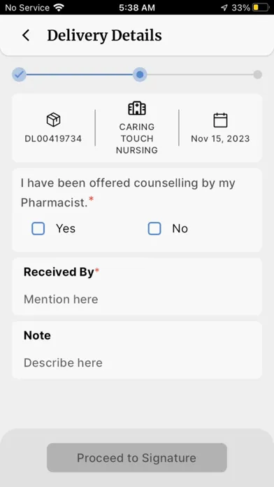Ảnh chụp màn hình của Doses Delivery