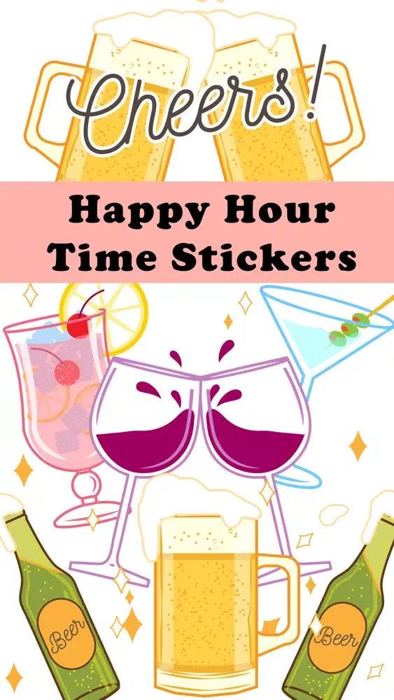 Happy Hour Time Stickers Screenshots