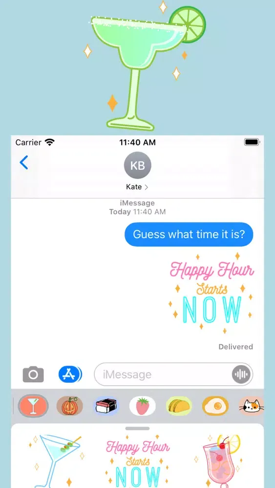 Happy Hour Time Stickers Screenshots